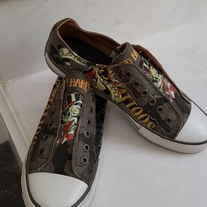 Ed Hardys BIG BAD WOLF tattoo sneakers NEW!!!